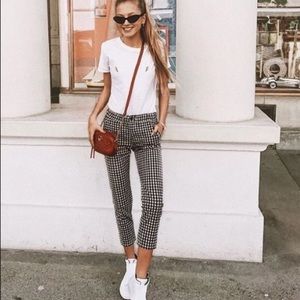 plaid gingham pants